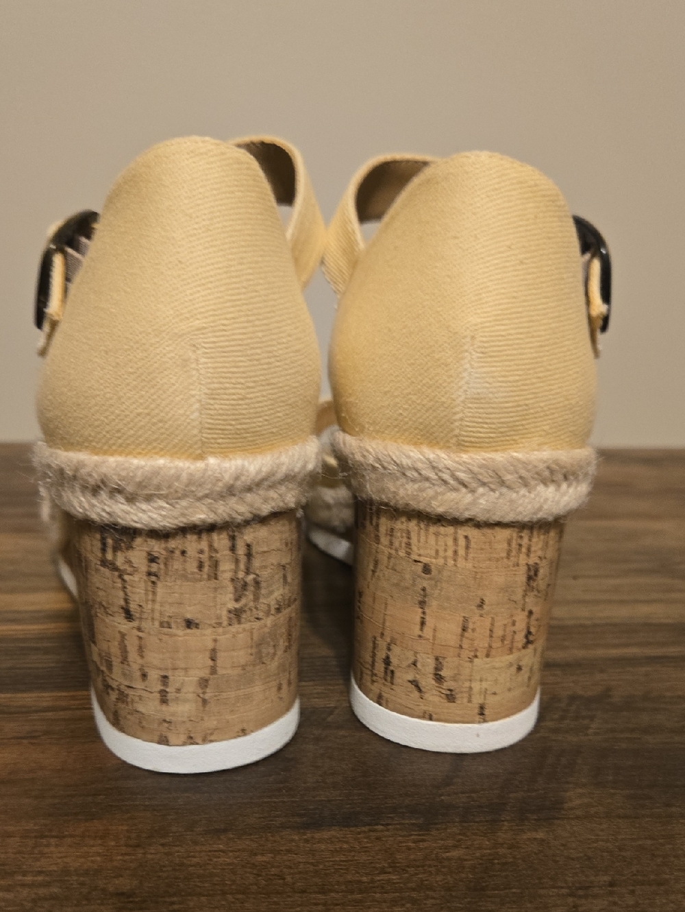 LifeStride Go For It Women's Wedge Sandals - Pale Yellow 7W NWOT Life Stride - Picture 3 of 7
